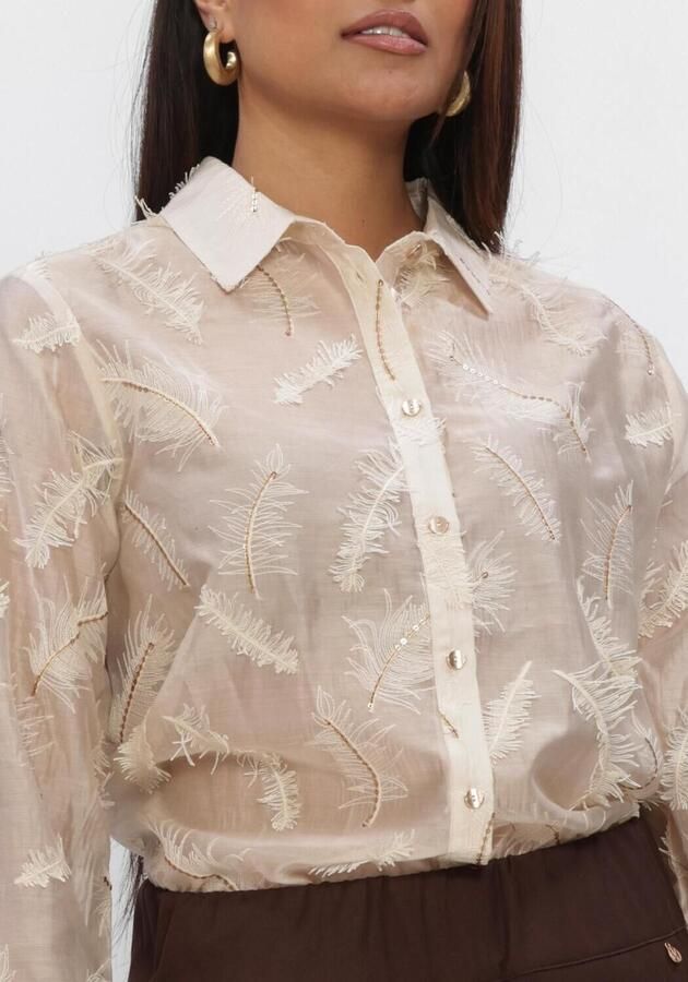 NUKUS Dames Blouses Aysha Blouse Feathers Creme - Foto 4