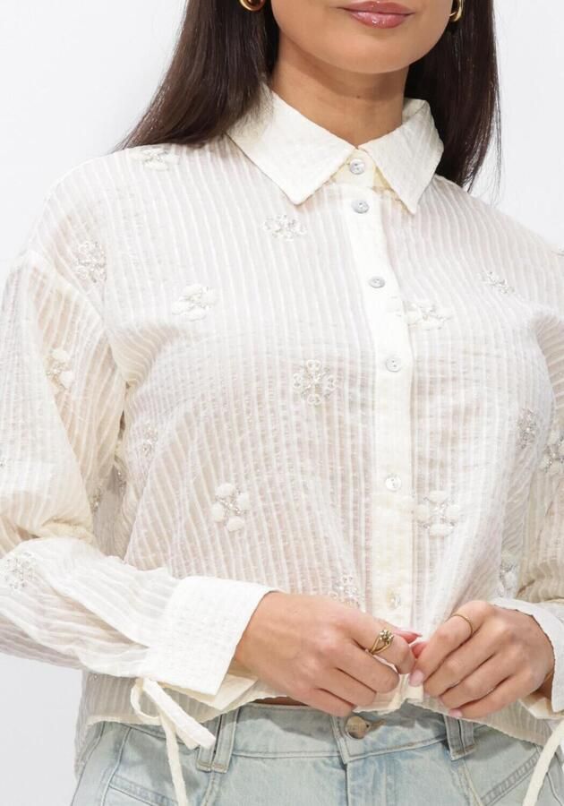 NUKUS Dames Blouses Bailey Blouse Beads Gebroken Wit - Foto 3