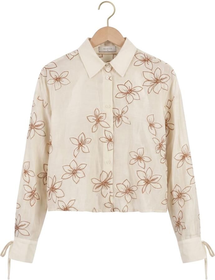 NUKUS Dames Blouses Bailey Blouse Flower Ecru - Foto 2
