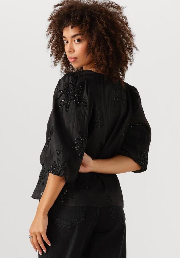 NUKUS Dames Blouses Delilah Blouse Embroidery Zwart - Foto 2
