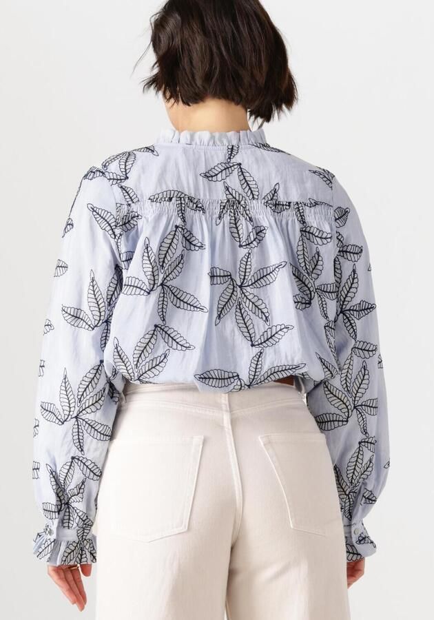 NUKUS Dames Blouses Jenna Blouse Embroidery Blauw - Foto 2