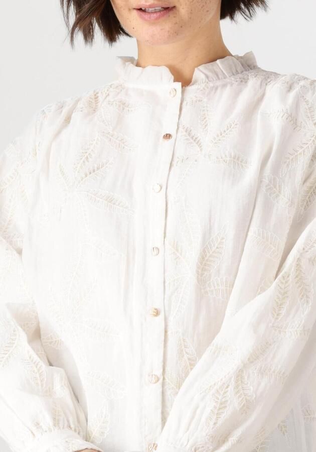 NUKUS Dames Blouses Jenna Blouse Embroidery Wit - Foto 3