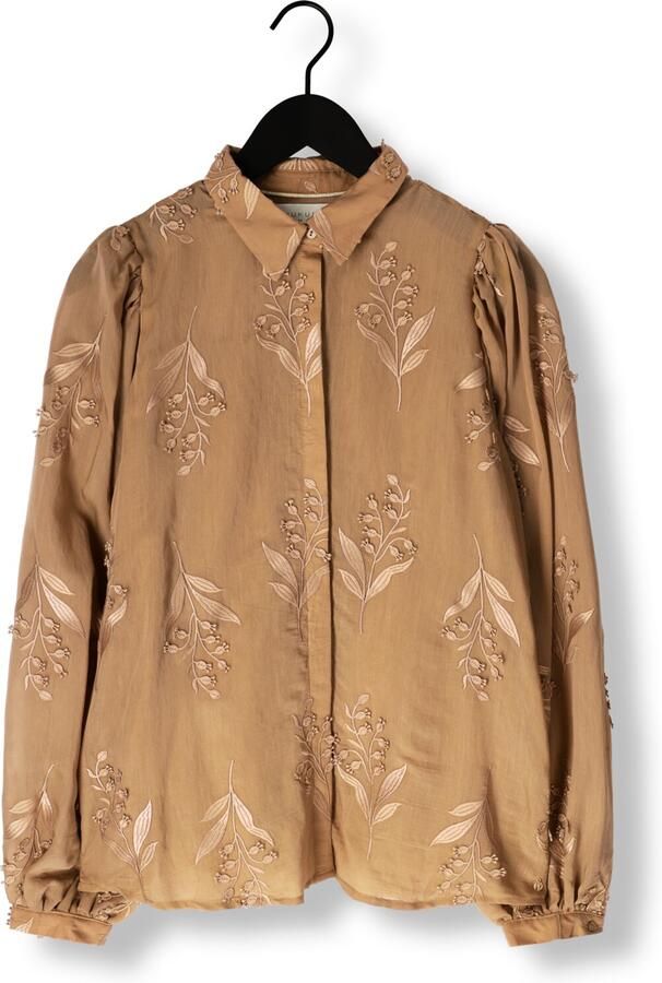 NUKUS Dames Blouses Jolies Blouse Embroidery Camel - Foto 3