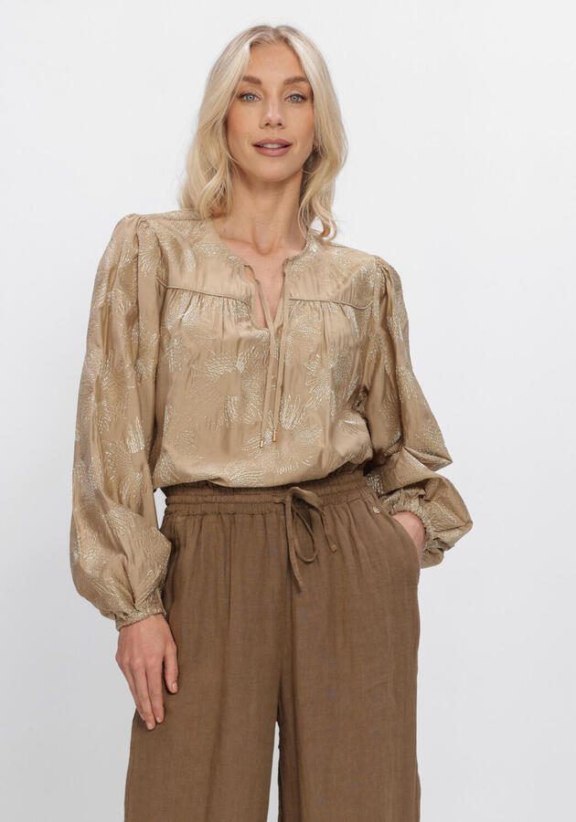NUKUS Dames Blouses Kaoutar Blouse Embroidery Beige