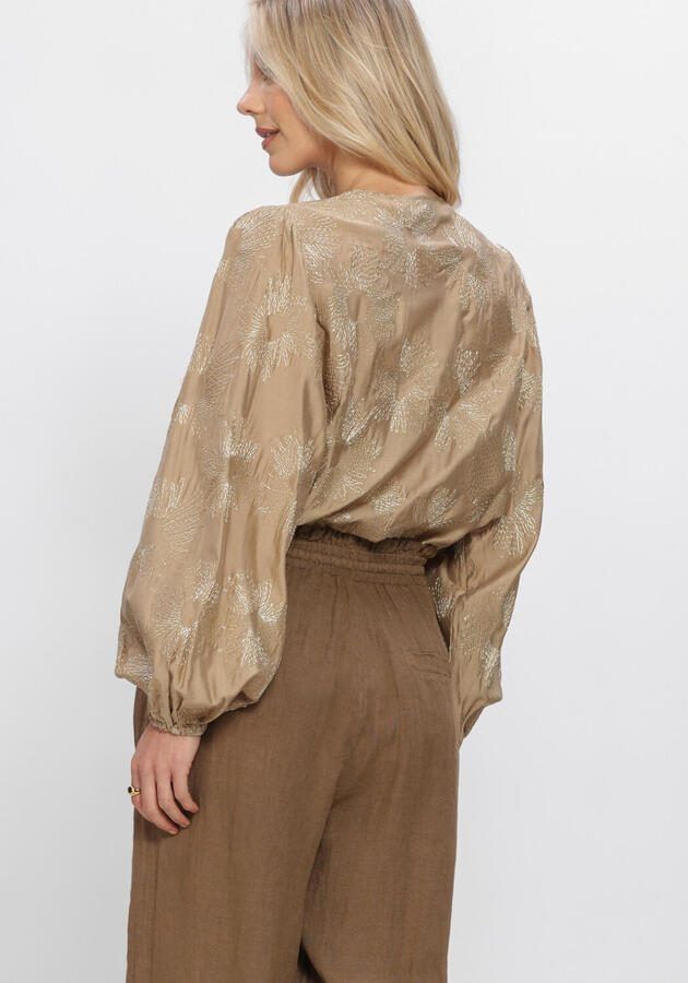 NUKUS Dames Blouses Kaoutar Blouse Embroidery Beige - Foto 3