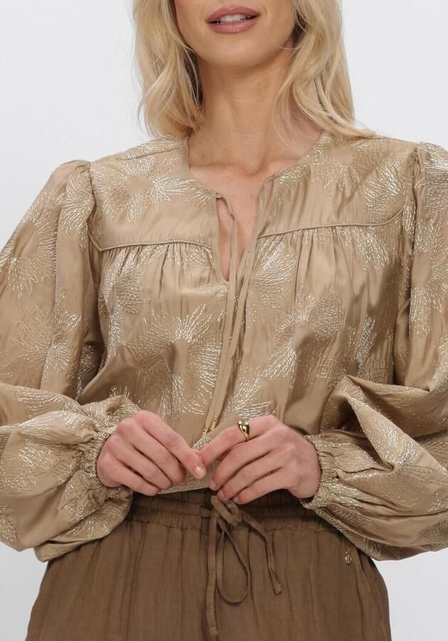 NUKUS Dames Blouses Kaoutar Blouse Embroidery Beige - Foto 4
