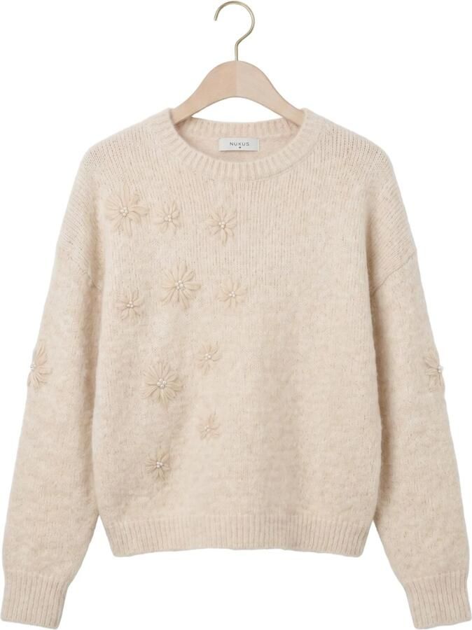 NUKUS Dames Blouses Konstanza Pullover Flower Creme - Foto 2