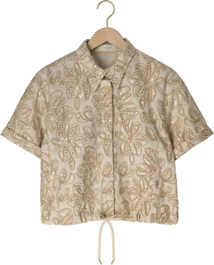NUKUS Dames Blouses Leonora Blouse Paillet Zand - Foto 2