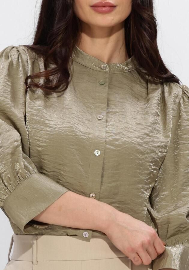 NUKUS Dames Blouses Lilly Blouse Shiny Olijf - Foto 4
