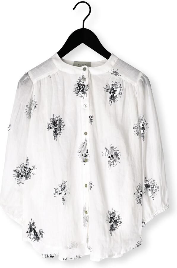 NUKUS Dames Blouses Lynn Blouse Paillet Wit - Foto 4