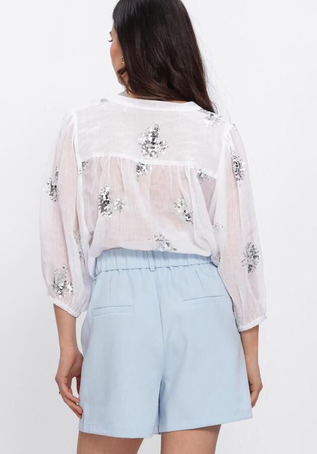 NUKUS Dames Blouses Lynn Blouse Paillet Wit - Foto 2