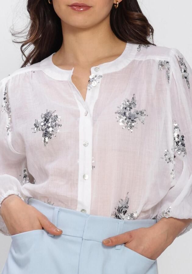 NUKUS Dames Blouses Lynn Blouse Paillet Wit - Foto 3