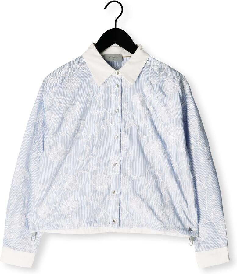 NUKUS Dames Blouses Meave Blouse Embroidery Lichtblauw - Foto 2