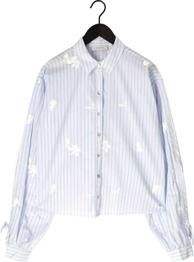 NUKUS Dames Blouses Rosa Blouse Stripe Lichtblauw - Foto 2