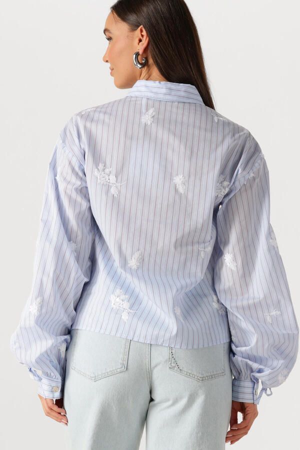 NUKUS Dames Blouses Rosa Blouse Stripe Lichtblauw - Foto 4