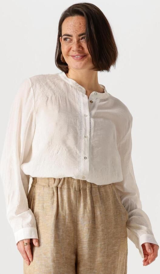 NUKUS Dames Blouses Rosan Blouse Embroidery Gebroken Wit - Foto 4