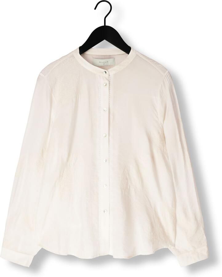 NUKUS Dames Blouses Rosan Blouse Embroidery Gebroken Wit