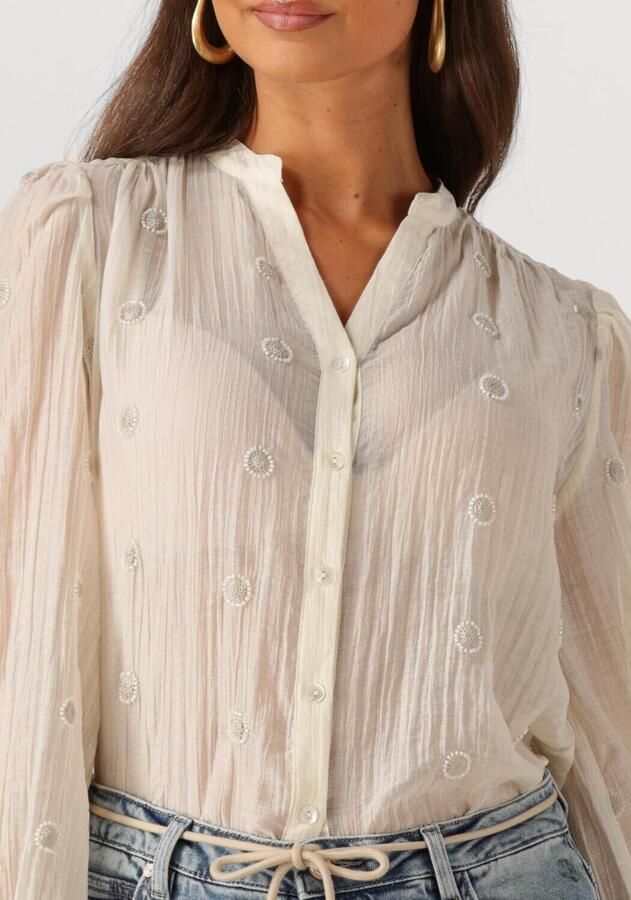 NUKUS Dames Blouses Rosan Blouse Embroidery Gebroken Wit - Foto 2