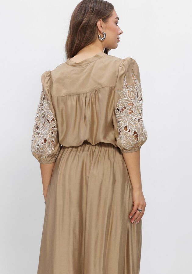 NUKUS Dames Blouses Rosie Blouse Embrodery Camel - Foto 4