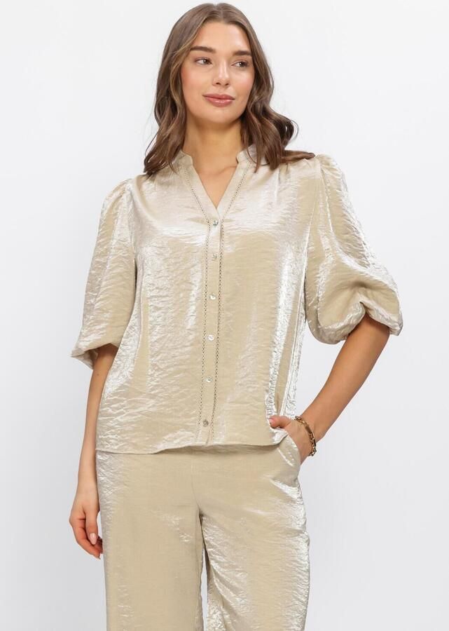NUKUS Dames Blouses Rosie Blouse Shiny Beige