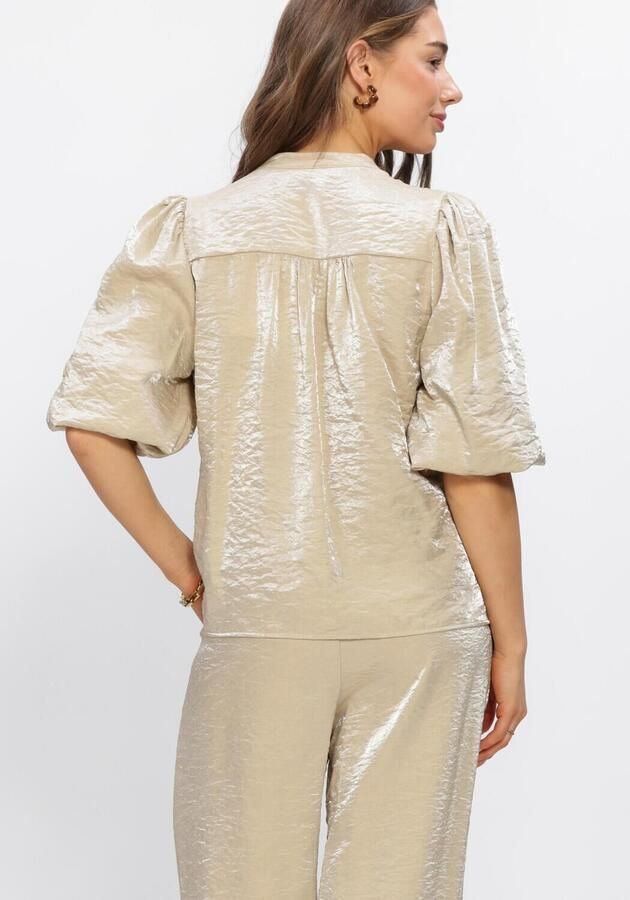 NUKUS Dames Blouses Rosie Blouse Shiny Beige - Foto 3