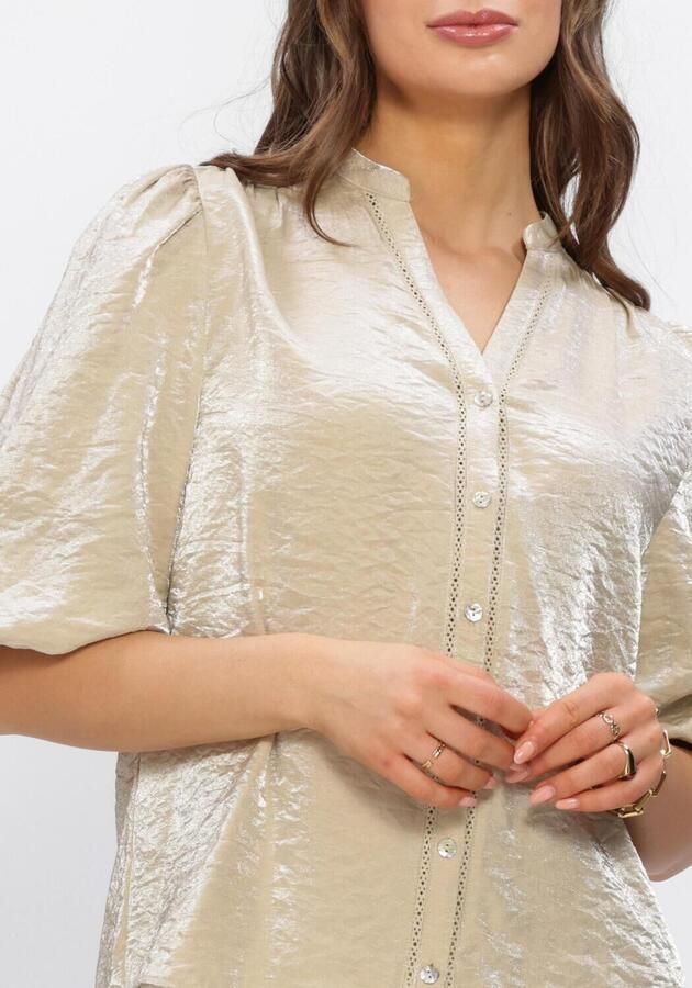 NUKUS Dames Blouses Rosie Blouse Shiny Beige - Foto 4