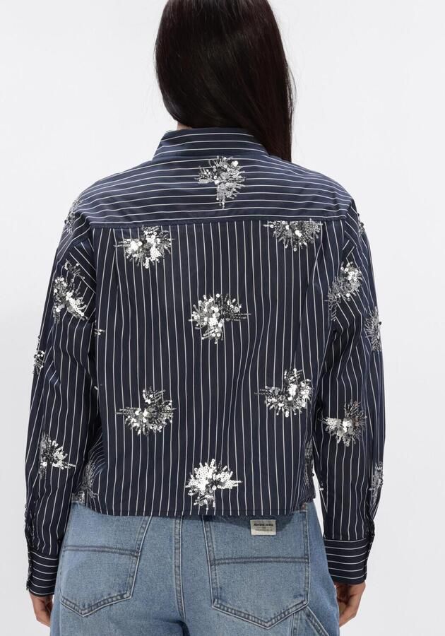 NUKUS Dames Blouses Tessa Blouse Paillet Donkerblauw - Foto 3