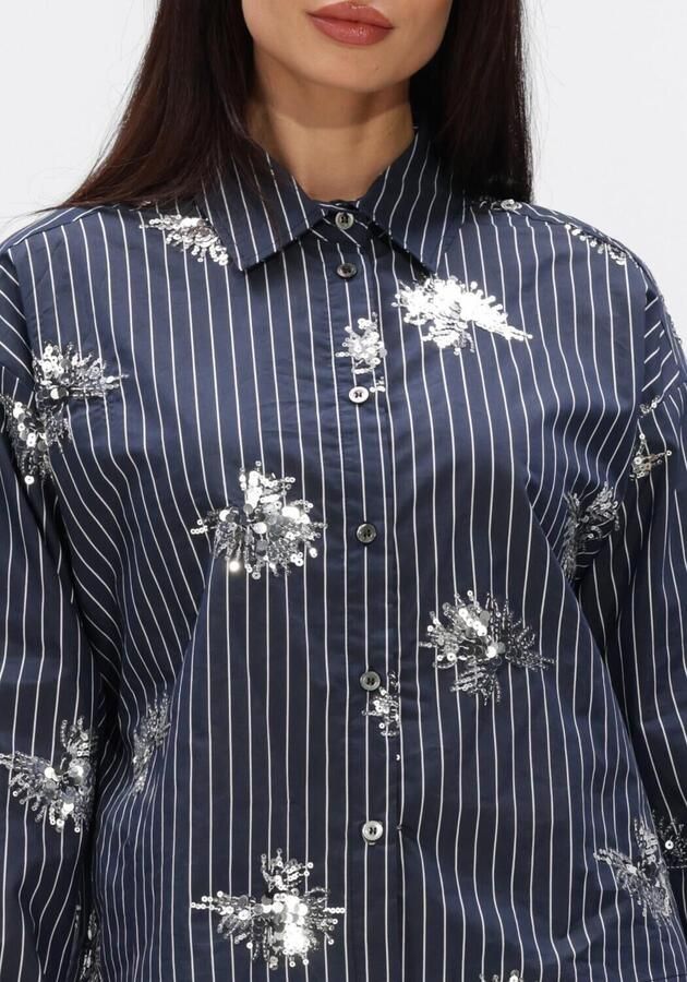 NUKUS Dames Blouses Tessa Blouse Paillet Donkerblauw - Foto 4