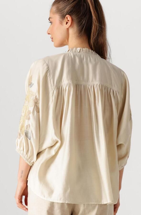 NUKUS Dames Blouses Tina Blouse Embroidery Gebroken Wit - Foto 3