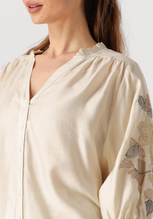 NUKUS Dames Blouses Tina Blouse Embroidery Gebroken Wit - Foto 2