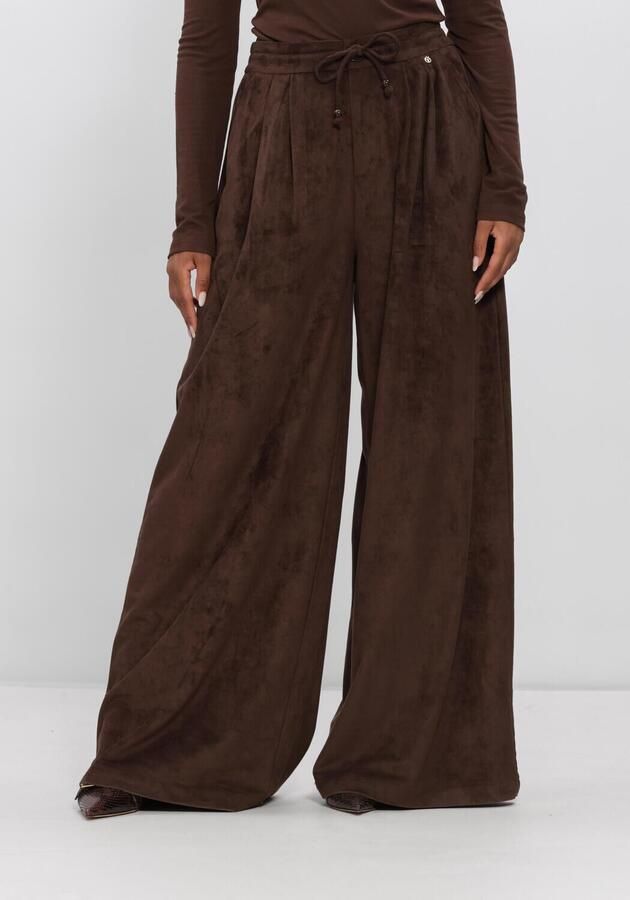 NUKUS Dames Broeken Bertie Pants Suede Bruin