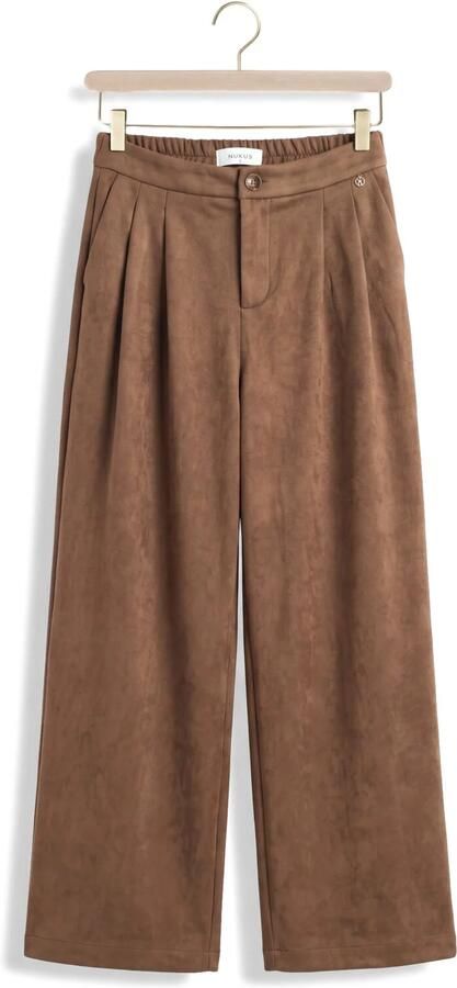 NUKUS Dames Broeken Bodine Pants Suede Bruin - Foto 4