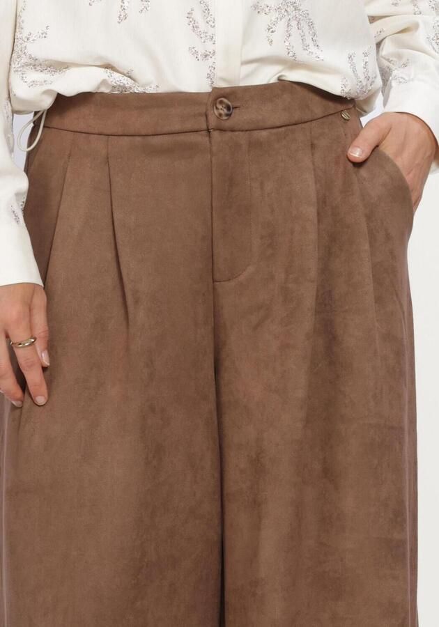 NUKUS Dames Broeken Bodine Pants Suede Bruin - Foto 3