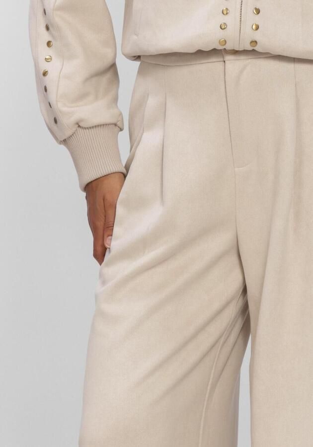 NUKUS Dames Broeken Bodine Pants Suede Gebroken Wit - Foto 3