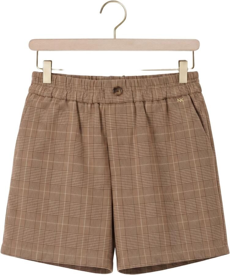 NUKUS regular fit geruite casual short bruin - Foto 2