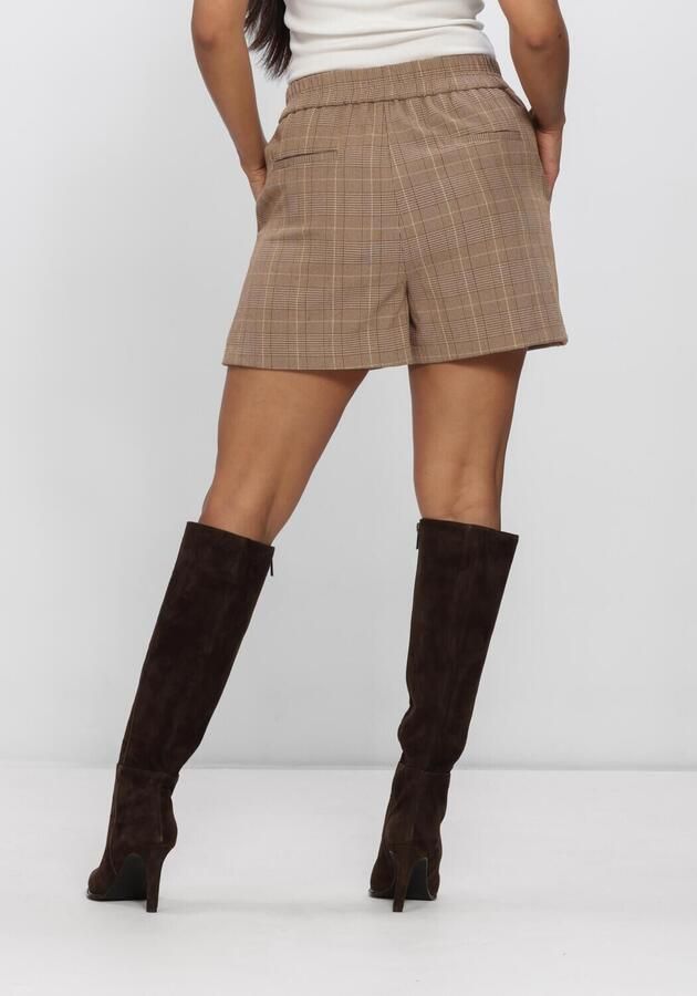 NUKUS regular fit geruite casual short bruin - Foto 3