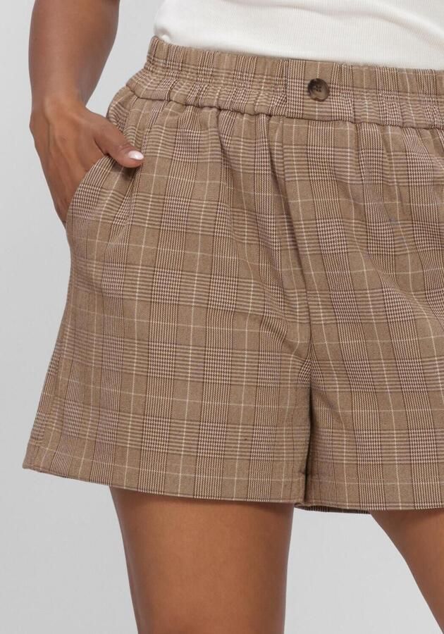NUKUS regular fit geruite casual short bruin - Foto 4