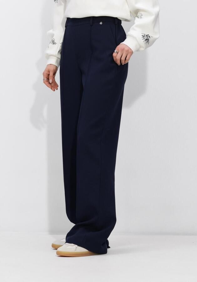 NUKUS flared regular waist pantalon marineblauw