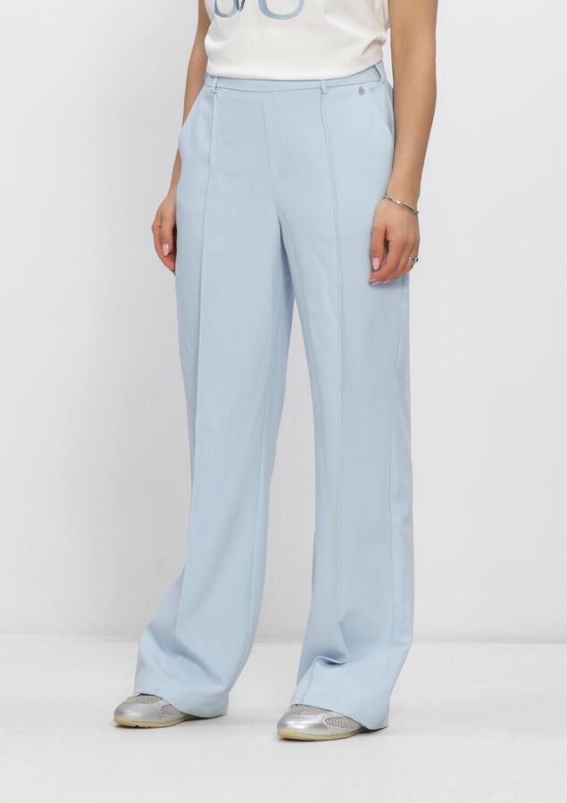 NUKUS wide leg high waist broek lichtblauw