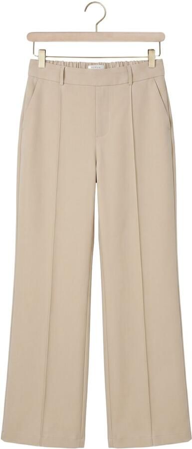 NUKUS wide leg regular waist broek zand - Foto 4
