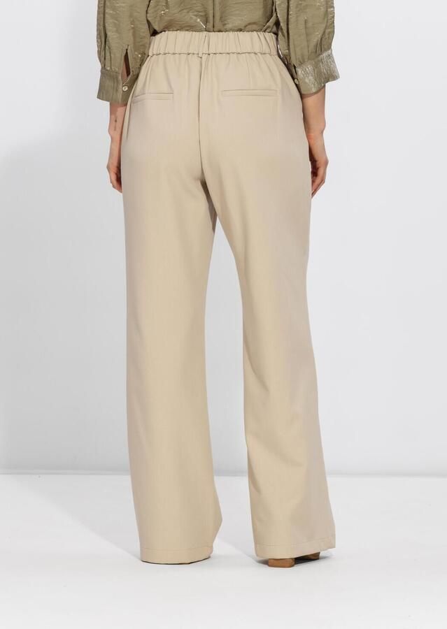NUKUS wide leg regular waist broek zand - Foto 2