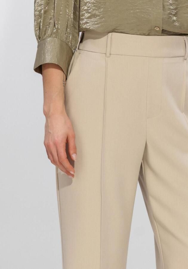 NUKUS wide leg regular waist broek zand - Foto 3