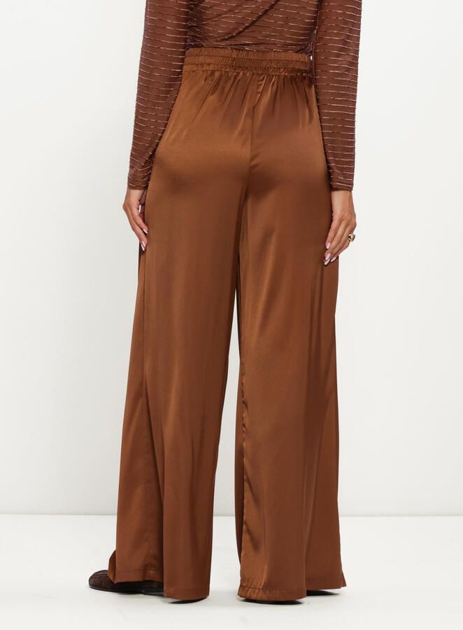 NUKUS Dames Broeken June Pants Shiny Bruin - Foto 2