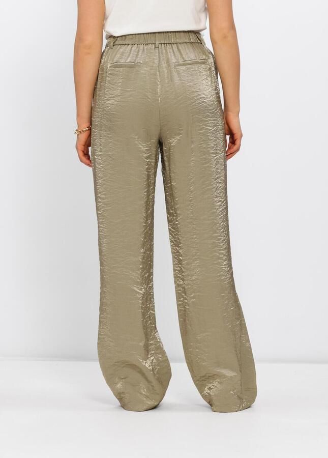 NUKUS wide leg regular waist broek goud - Foto 2