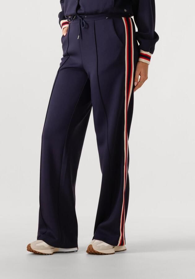 NUKUS regular waist flared broek donkerblauw