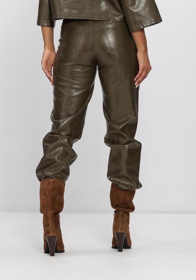 NUKUS Dames Broeken Patricia Pants Pu Khaki - Foto 2