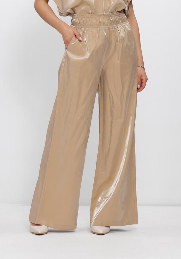 NUKUS Dames Broeken Rubi Pants Shiny Beige