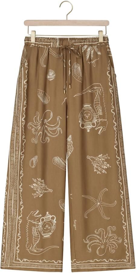 NUKUS Dames Broeken Valerie Pants Print Bruin - Foto 4