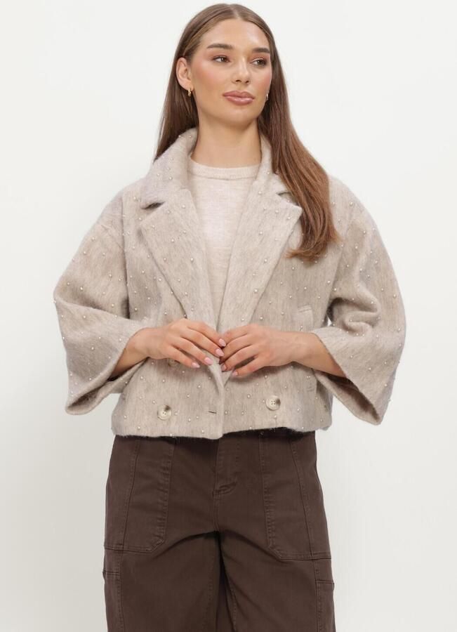 NUKUS Dames Jassen Danique Jacket Pearls Beige