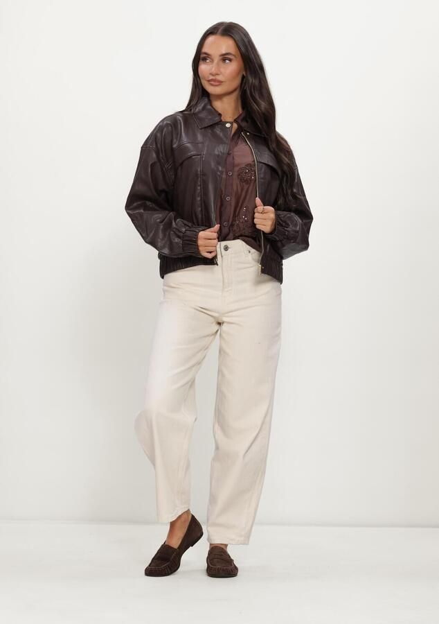 NUKUS Dames Blouses Antonella Blouse Paillet Flower: Bruin - Foto 2
